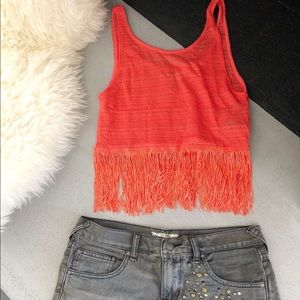 Coral Crop top